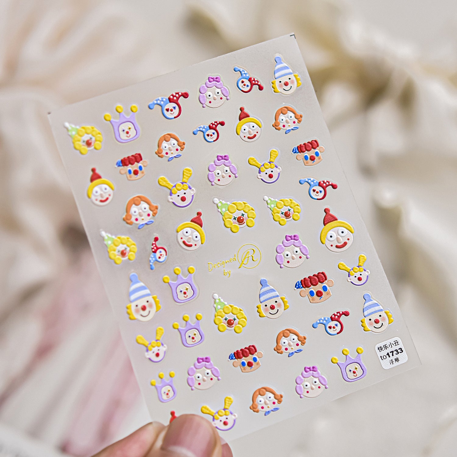 Luxury Teddy Bear: "Big Head Teddy" – 3D Embossed Nail Sticker