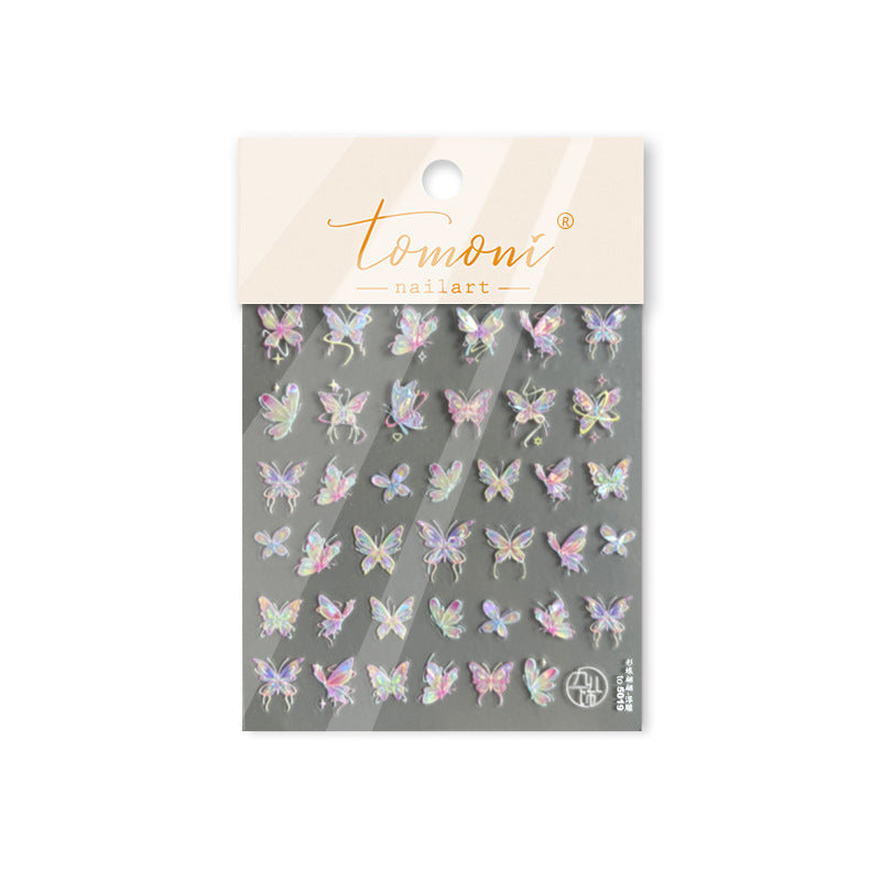 365nails: "Iridescent Holographic Butterfly" – nail art stickers