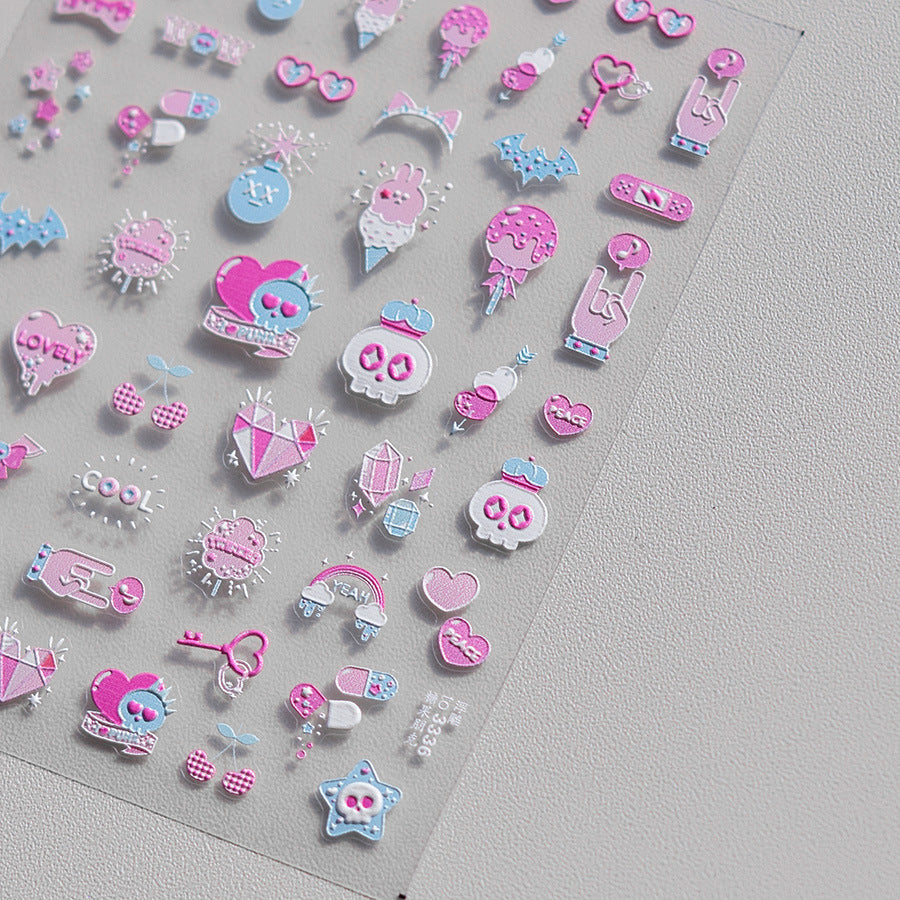 365nails: "Dessert et personnage kawaii sucré" – Autocollants pour ongles