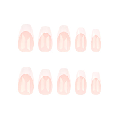 White French Ballet Wear Nail  Explosion 24 Boxed Nail Art Wholesale press on nails｜365nails