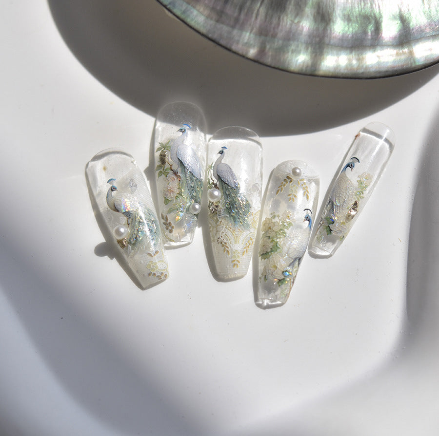 365nails: "Iridescent Peacock Shell Sticker Set"