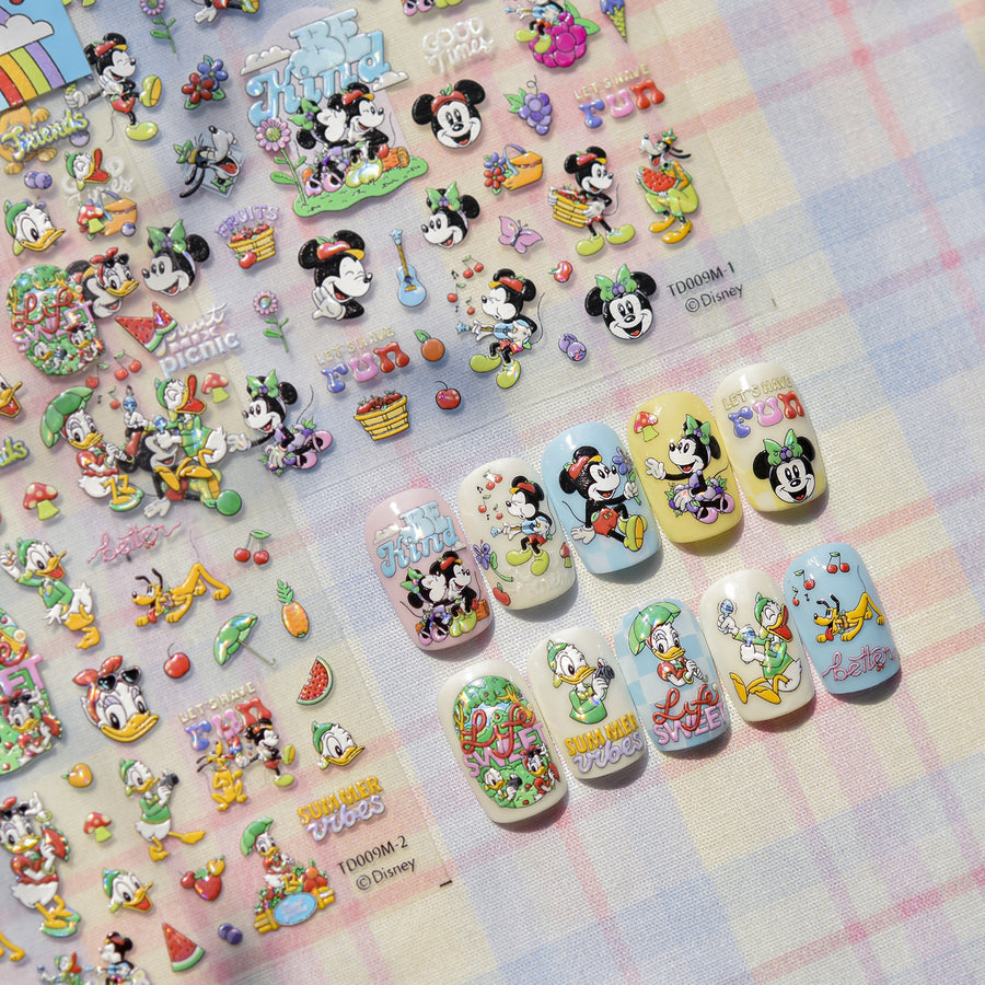 Disney Mickey & Friends Picnic Nail Sticker Set – "Disney Picnic Fun"