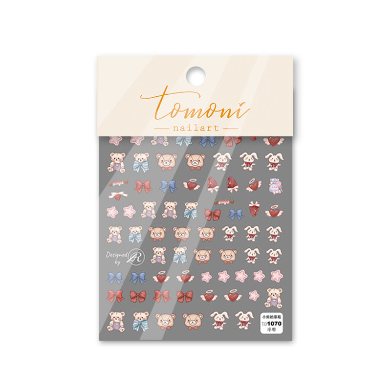 Pastel Plush Buddies – Cute Nail Art Accent Set