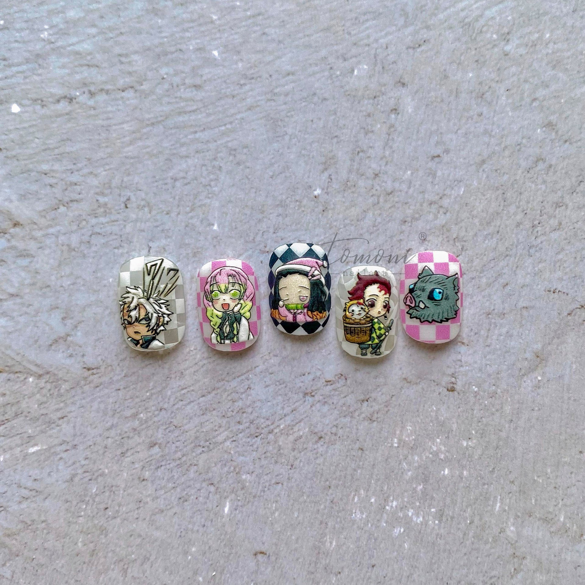 Demon Slayer Chibi: "Slayer Corps" – 5D Embossed Nail Sticker