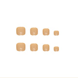 Press-on toenails  Khaki Yellow White Wholesale Removable Finished Products Popular Internet celebrity nails｜365nails