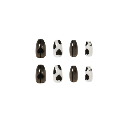Smoky cold wind Spade heart wearing Nail Art Finished Nail Art Patch False Nail Removable Nail Patch Nail Patch｜365nails