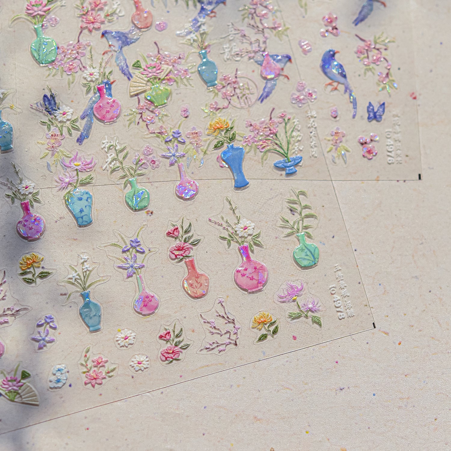 365nails : "Oiseau oriental et fleur de pêcher" – Autocollants pour ongles