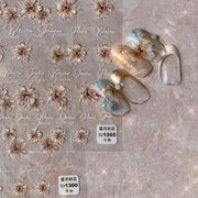365nails: "Copper Blossom Flower Script" – Nail Art Stickers