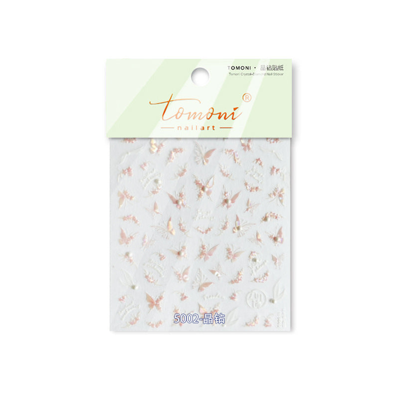 365nails: "Pearl Pink Crystal Butterfly" – nail art stickers