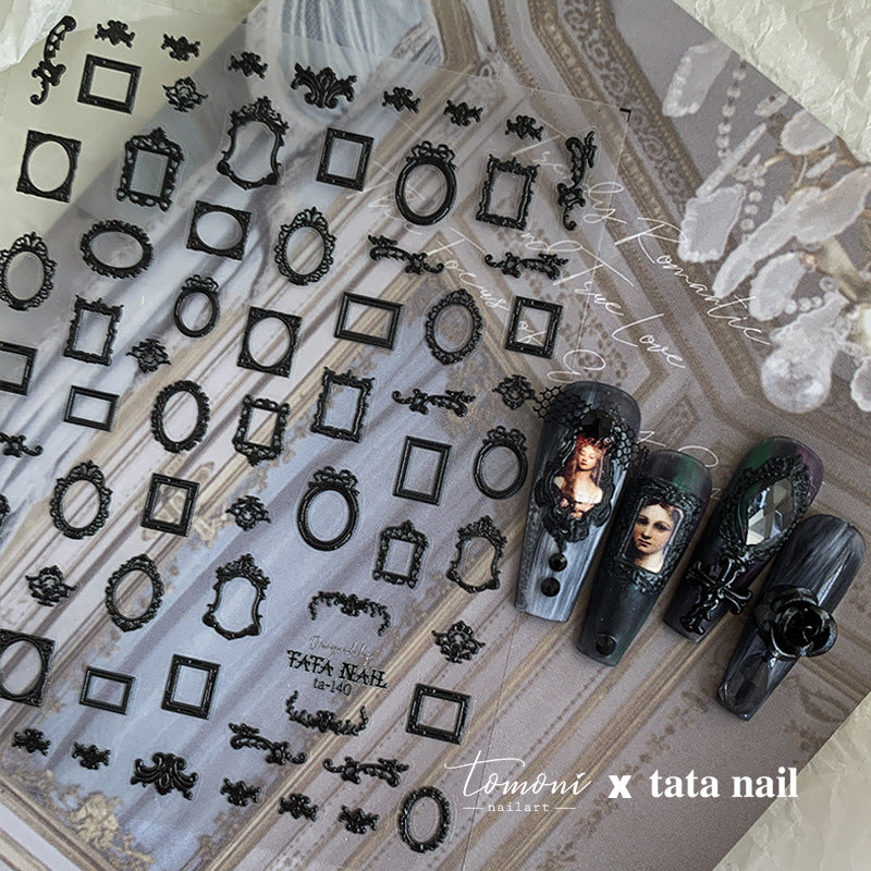 365nails: "Vintage Baroque Frame Border Embossed" – nail art stickers