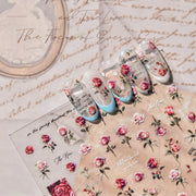 365nails: "Vintage Rose Poetry" – Floral Nail Stickers