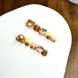 Cute Candy Cartoon Kids Press On Nails Mixed Style Set