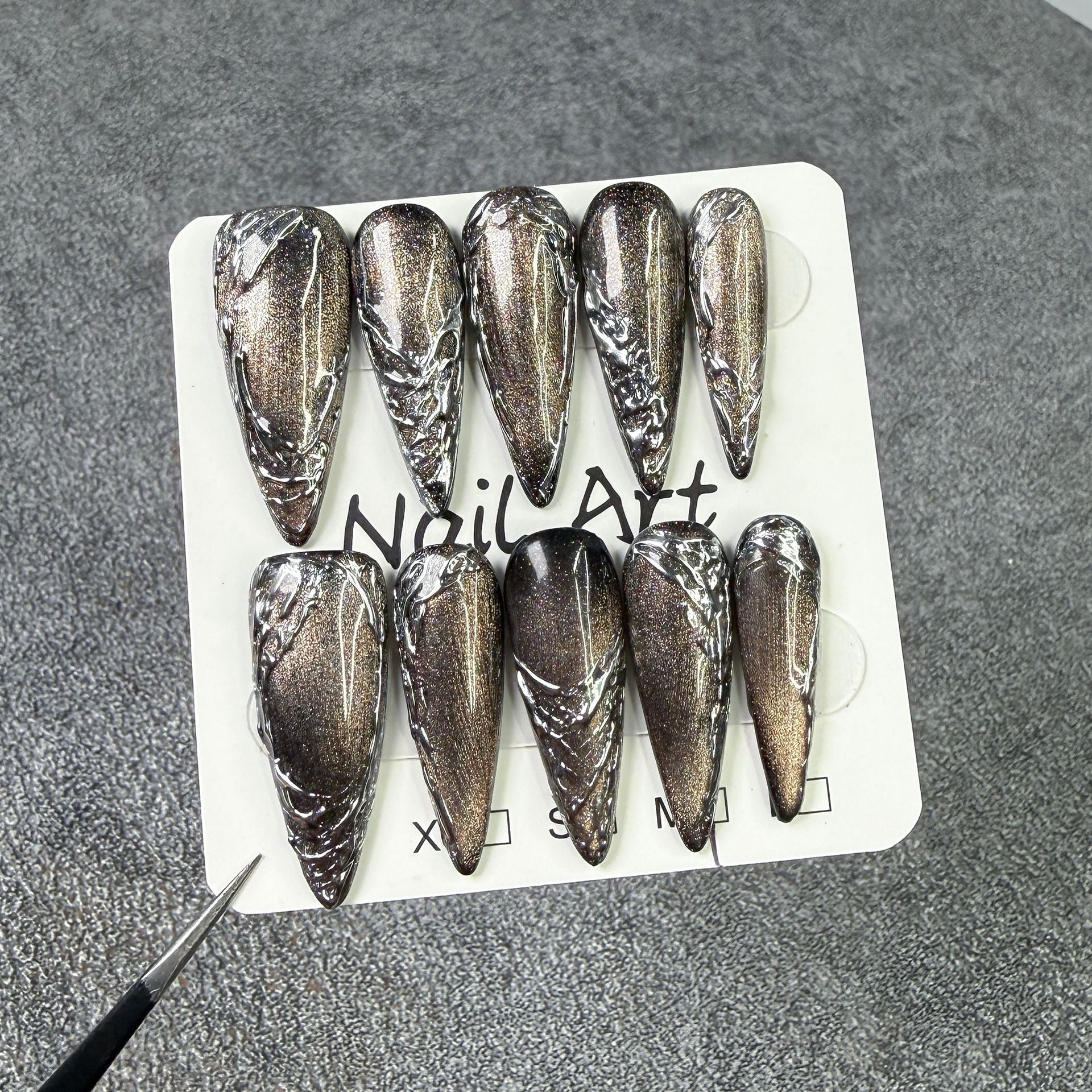 Midnight Armor Series Press-On Nails