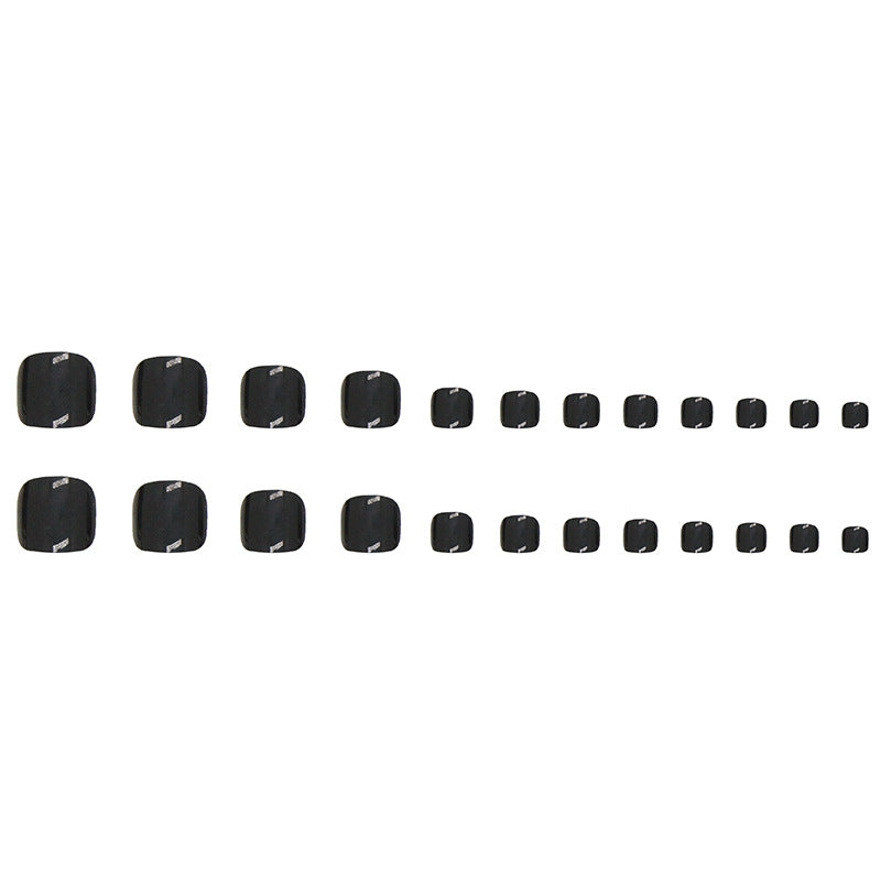 White, cool and elegant, black oily and shiny, fake nails, Press-on toenails models, press-on nails, Spice Girl  nail art, special for Press-on toenails nails.｜365nails
