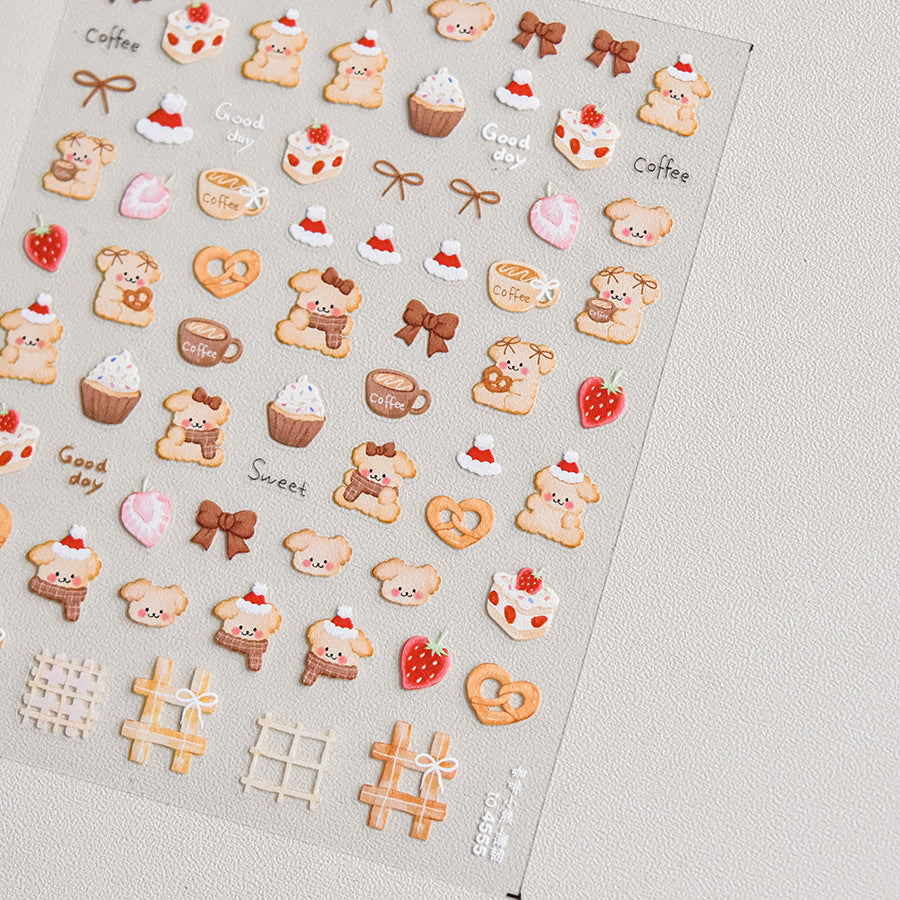 365nails: "Cute Coffee Bear Bakery" – Nail Art Stickers