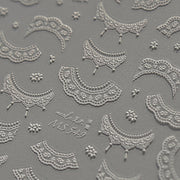 365nails: "White Lace Charm" – Delicate Nail Stickers