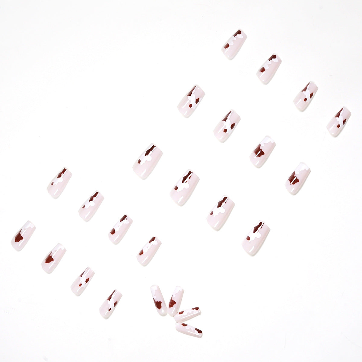 Creme de café para prensar unhas postiças acabadas, unhas removíveis, unhas removíveis｜365nails