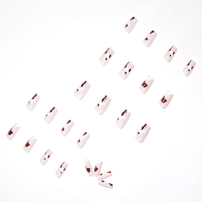 Cream Coffee Press on  Finished Fake Nail Nail  Removable Nail  Nail  Removable Nail｜365nails