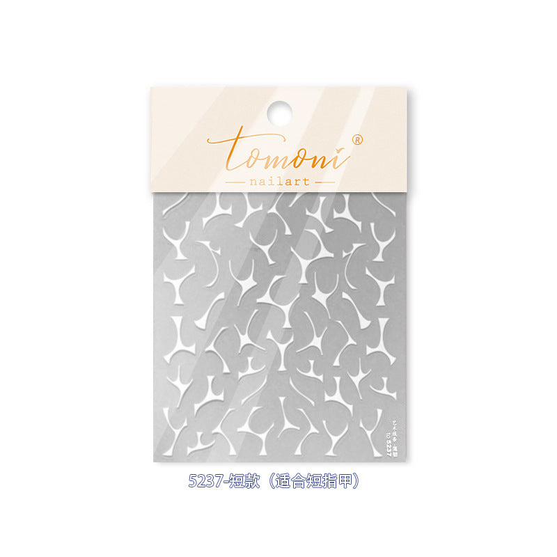 Angel Wings & Crown: "Iridescent Pearl" – 3D Nail Sticker