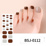 Semi-Cured Gel Nail Strips Glitter Pearl Gradient Sparkle Toe Design (MOQ=3)