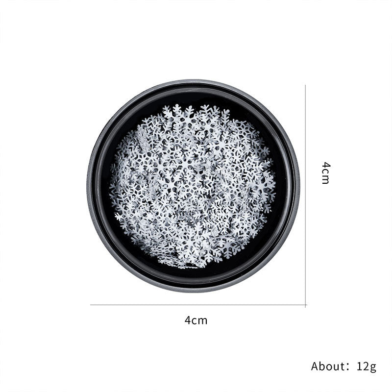 Christmas Snowflake Nail Decoration Sequins for Winter Manicure (MOQ=3)