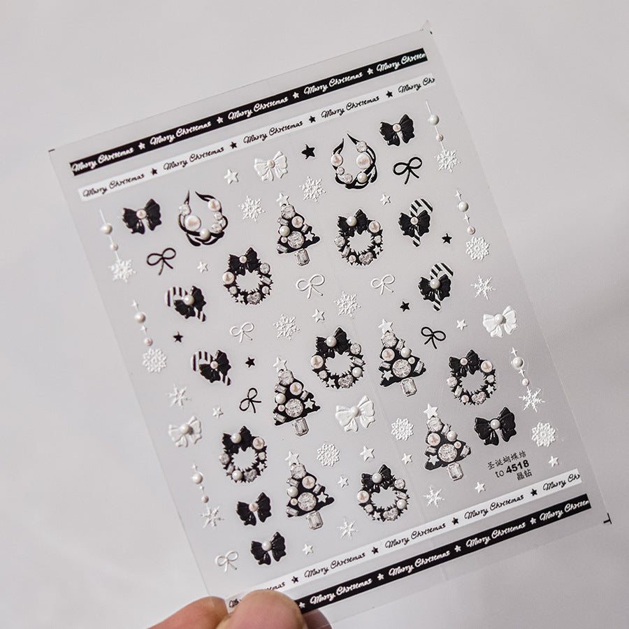 365nails: "Colorful Christmas Tree & Santa" – nail art stickers