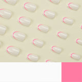 Imagen de uñas simples Imagen de uñas Arte de uñas falso Uñas rectangulares Imagen de uñas adhesivas ｜365nails