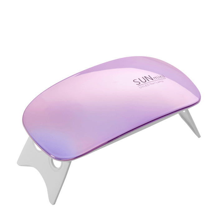 Lâmpada LED de Unha Portátil Personalizada | Suporte Dobrável | Alimentação USB | Temporizador 30/60s | Cura Rápida Leve (Multicores)