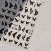 365nails 미니멀 화이트 나비 우아한 네일 스티커