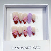 Sakura Dream: "Cherry Petal" – Almond Press-On Nails