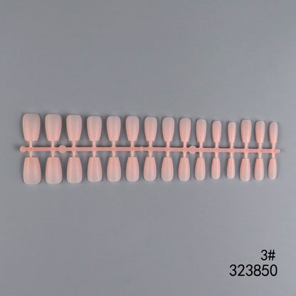 Nail Tips Solid color matte seamless press on nails patch 30 pieces strip multi-color full sticker short fake nail patch, wholesale