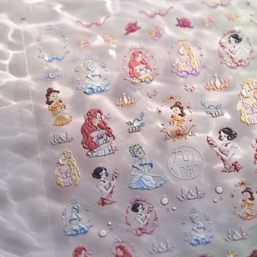 365nails: "5D en relief Princesse Disney" – Autocollants pour ongles
