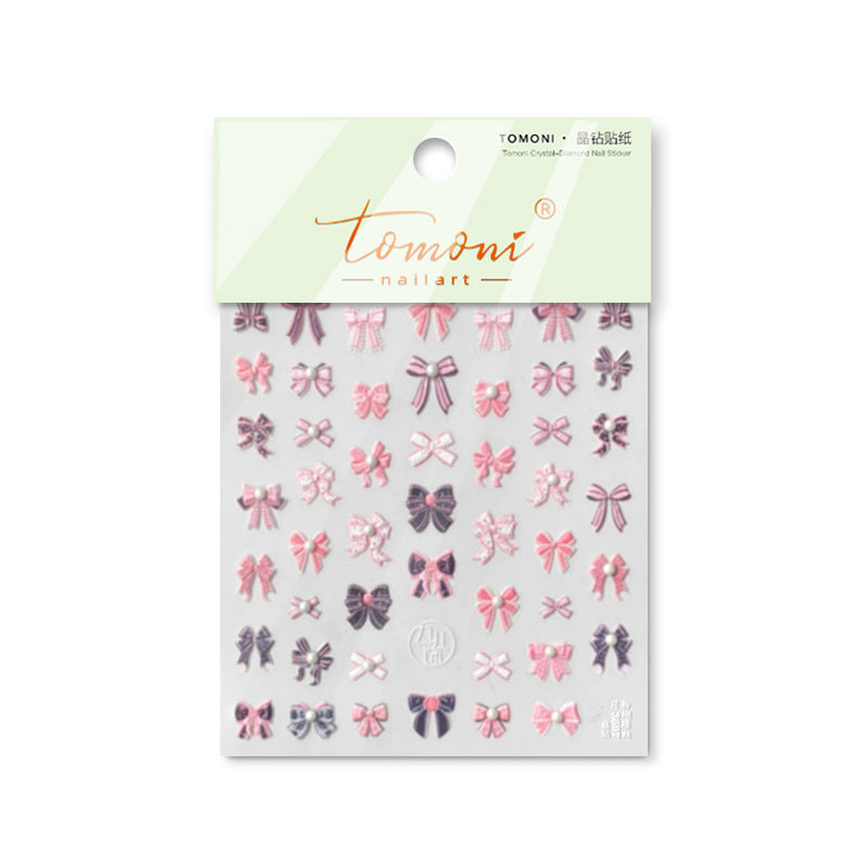Floral Bunny: "Embossed Garden" – Nail Sticker