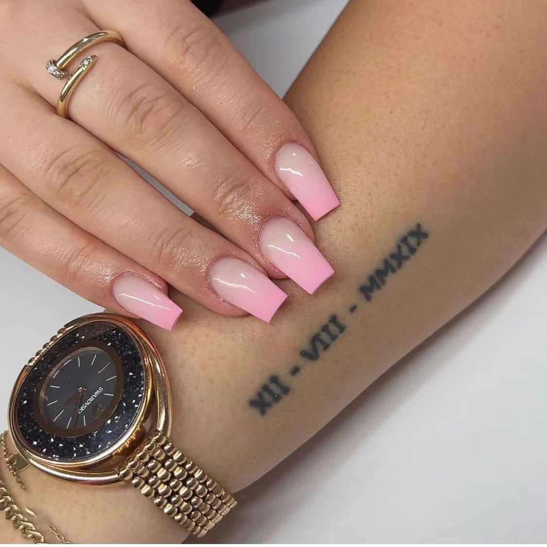 Wear nail wholesale short ballet gradual change powder fake nail piece wholesale nail patch wear nail short nail wear｜365nails