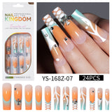 Long press on nails, French versatile patch nail art removable prefabricated fake nail press on nails piece