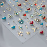 Metallic Celestial Nail Stickers