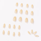 Unhas postiças francesas creme jade curtas balé macio para arte em unhas finalizadas remendo de unha removível ｜ 365 unhas