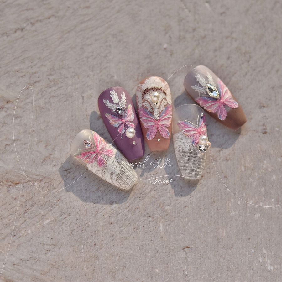 Crystal Diamond Butterfly – Holographic Nail Art Set