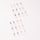 Black and white markings French False nail Wear Nail Art Finished Fake Nail Nail Patch Nail Patch ｜365nails