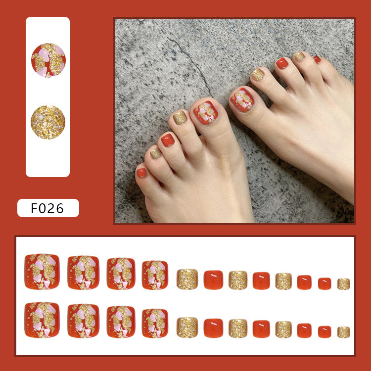 Unhas postiças com acabamento em unhas postiças Unhas postiças removíveis com acabamento em unhas postiças dos pés Unhas dos pés ｜365nails