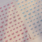 Holographic Mini Bow: "Iridescent Tiny Bow" – 5D Embossed Nail Sticker