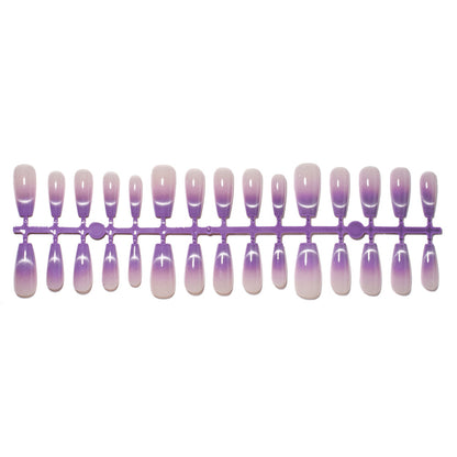 New press on nails Advanced Sense Crescent Cat Eye Prefabricated Short Ladder Nail 30 pieces Removable Nail Art False Nail Pieces