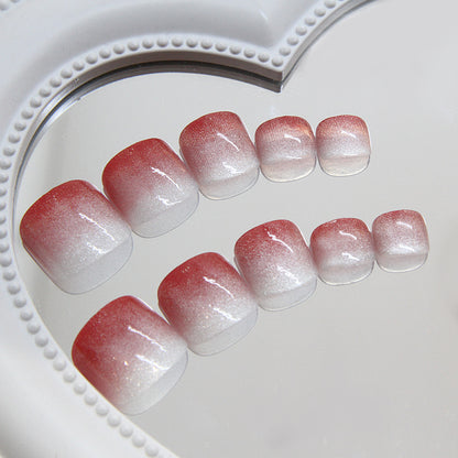 Uñas postizas Cat Eye Fine Flash, uñas postizas extraíbles Fine Flash, 24 piezas ｜365nails