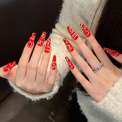 Pure handmade press on nails   nail art fake nails beauty | 365nails