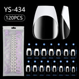 Nail Tips exclusive for seamless press on nails extension nail piece French transparent nail fake nail patch finished nail art 120 pieces