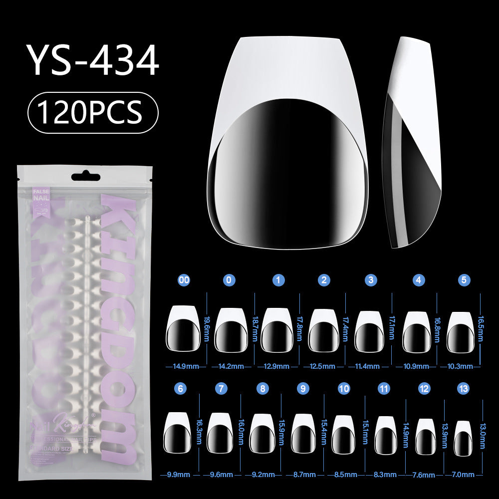 Nail Tips exclusive for seamless press on nails extension nail piece French transparent nail fake nail patch finished nail art 120 pieces