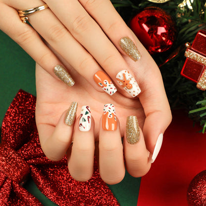 Christmas wear nail special fake nail nail nail piece press on nails｜365nails