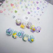 365nails: 「甜美格紋果凍愛心系列」 – 美甲貼紙