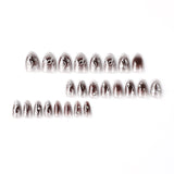 Uñas postizas cortas con diamantes de imitación negros, uñas postizas avanzadas, venta al por mayor, media pegatina, 365nails