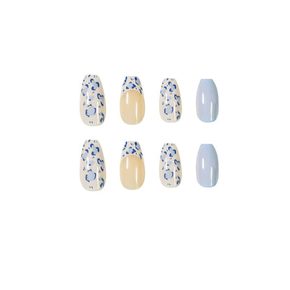 Cream White Baby Blue Short Ballet Wear Nail Art False Nail Art Patch Nail Patch Removable Nail Art Patch｜365nails